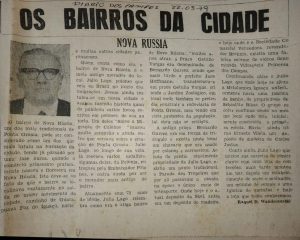 História do Nova Rússia, pelas palavras de um pioneiro (1979)