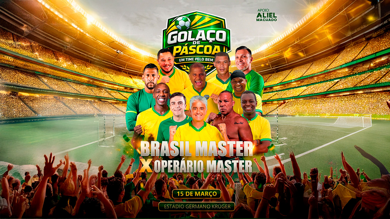 ‘Golaço de Páscoa’ reúne estrelas do futebol mundial em Ponta Grossa neste domingo (15)